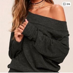 Free People We The Free Palisades off the shoulder long sleeve sweater size S